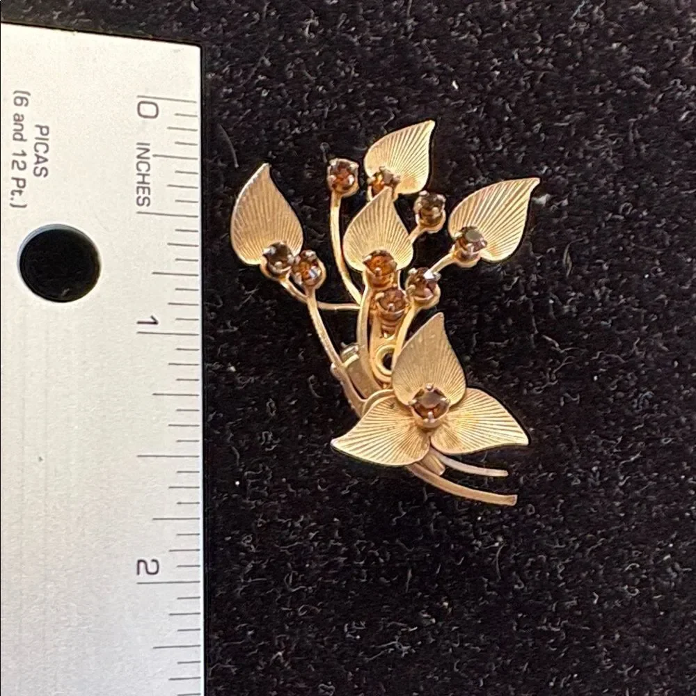 Vintage MCM Gold Leaf Brooch